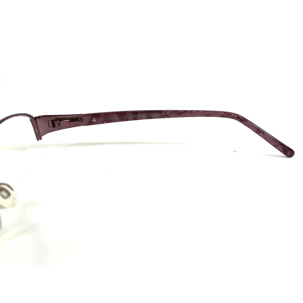 Clear Vision Eyeglasses Frames SOFIA ROSE Pink Purple Oval Half Rim 58-18-140